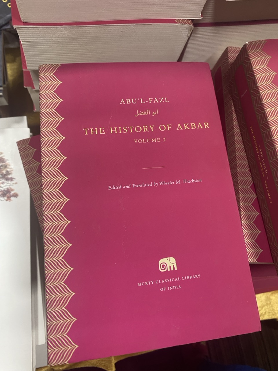 The  history of Akbar vol 2 by Murty Library.

I picked up 