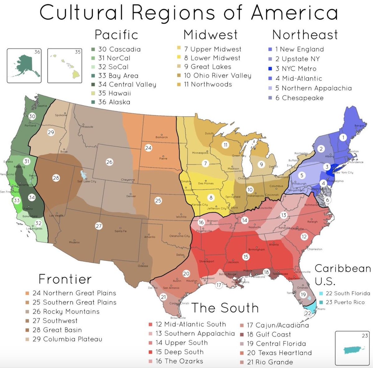 Cultural Regions of USA