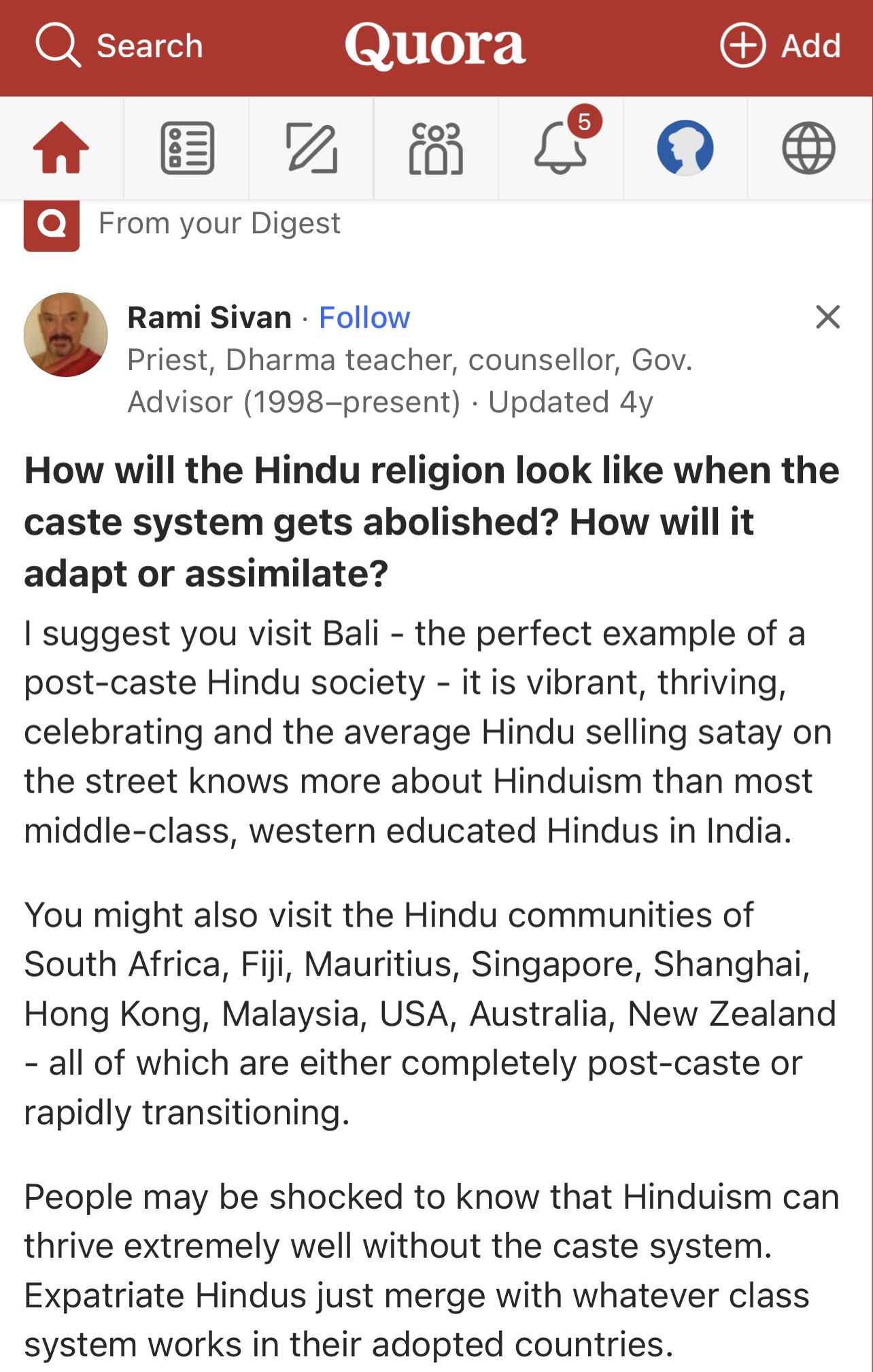 Rami Sivan on Hinduism