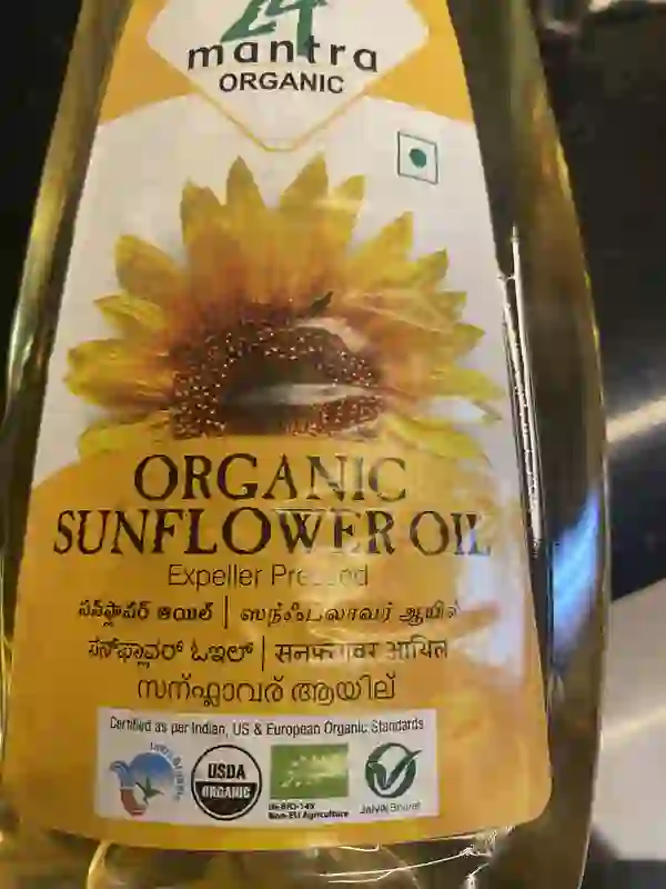 24 Mantra Organic Sunflower Oil bottle